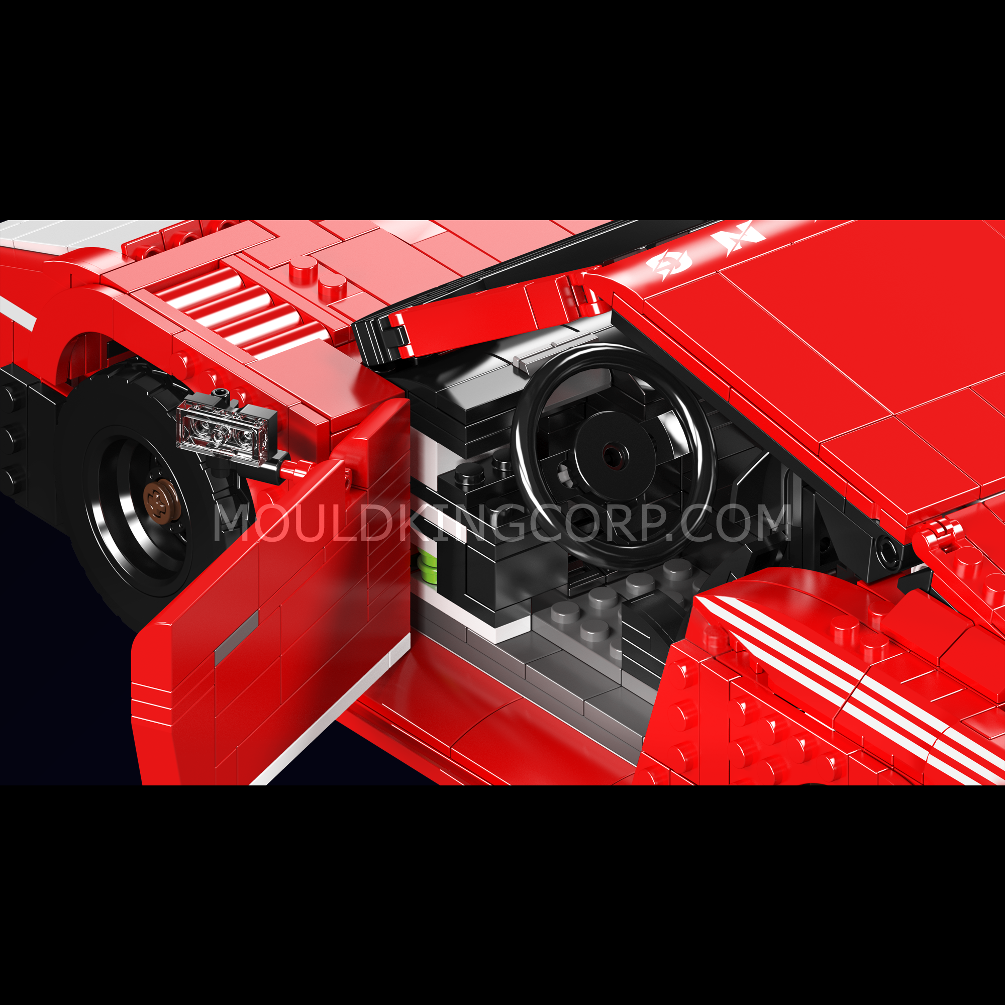 Mould King 10167 German 935 Endurance Racing Car Model Building Set - 1,717 Piece DIY Construction Toy for Adults & Teens | Perfect for Collectors, Home Display & Racing Enthusiasts