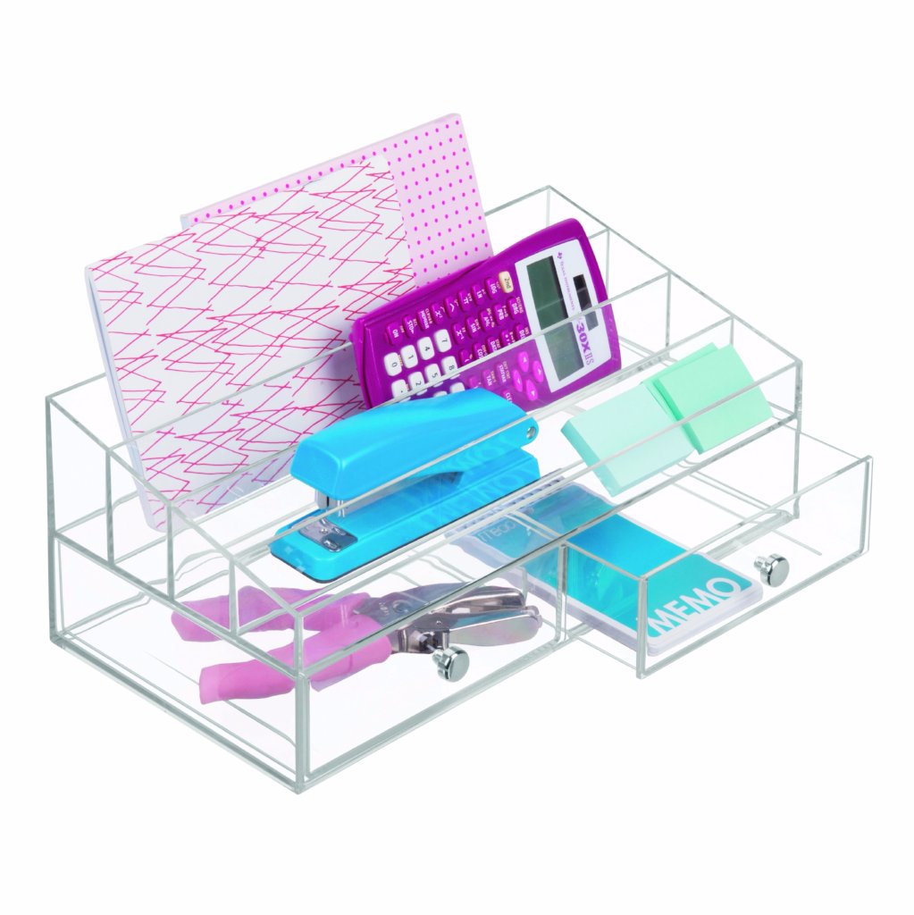 2-Drawer 4-Compartment Cosmetic Organizer - Perfect for Makeup Storage & Vanity Organization | Bathroom, Bedroom & Travel Use