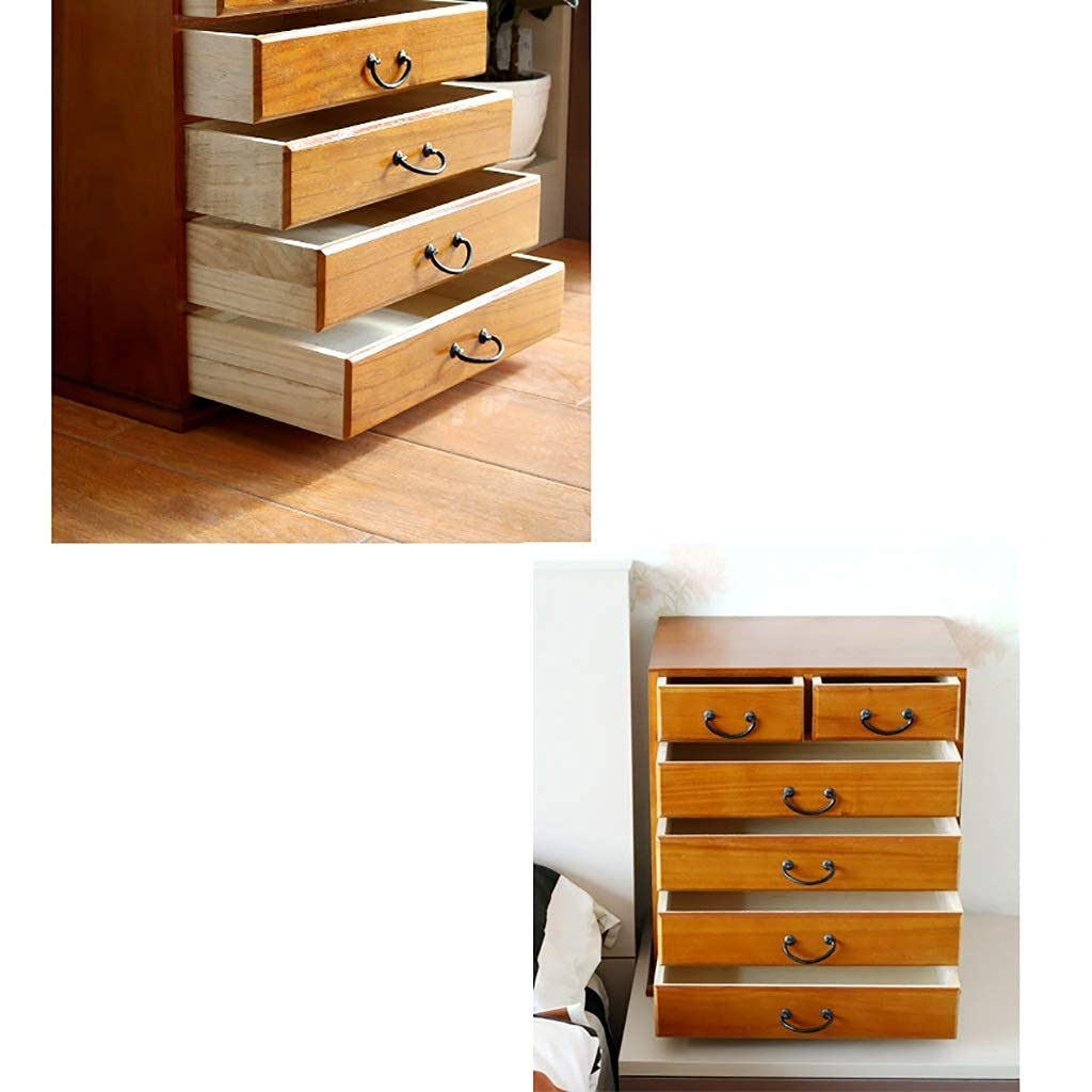 XBSXP 4/5-Layer Solid Wood Desktop Storage Drawer Organizer - A4 File Document Organizer Box (37.5x25.5x40cm) - Perfect for Office, Home & Study Organization