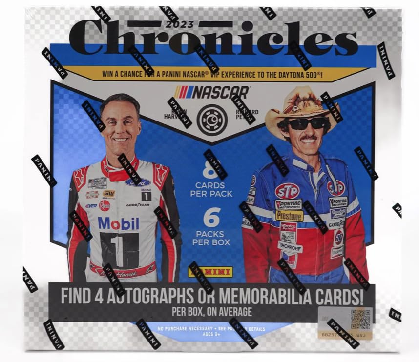 2023 Panini Chronicles Racing Hobby Box - 6 Packs per Box, 8 Trading Cards per Pack - Collectible Sports Cards for Racing Fans & Card Collectors