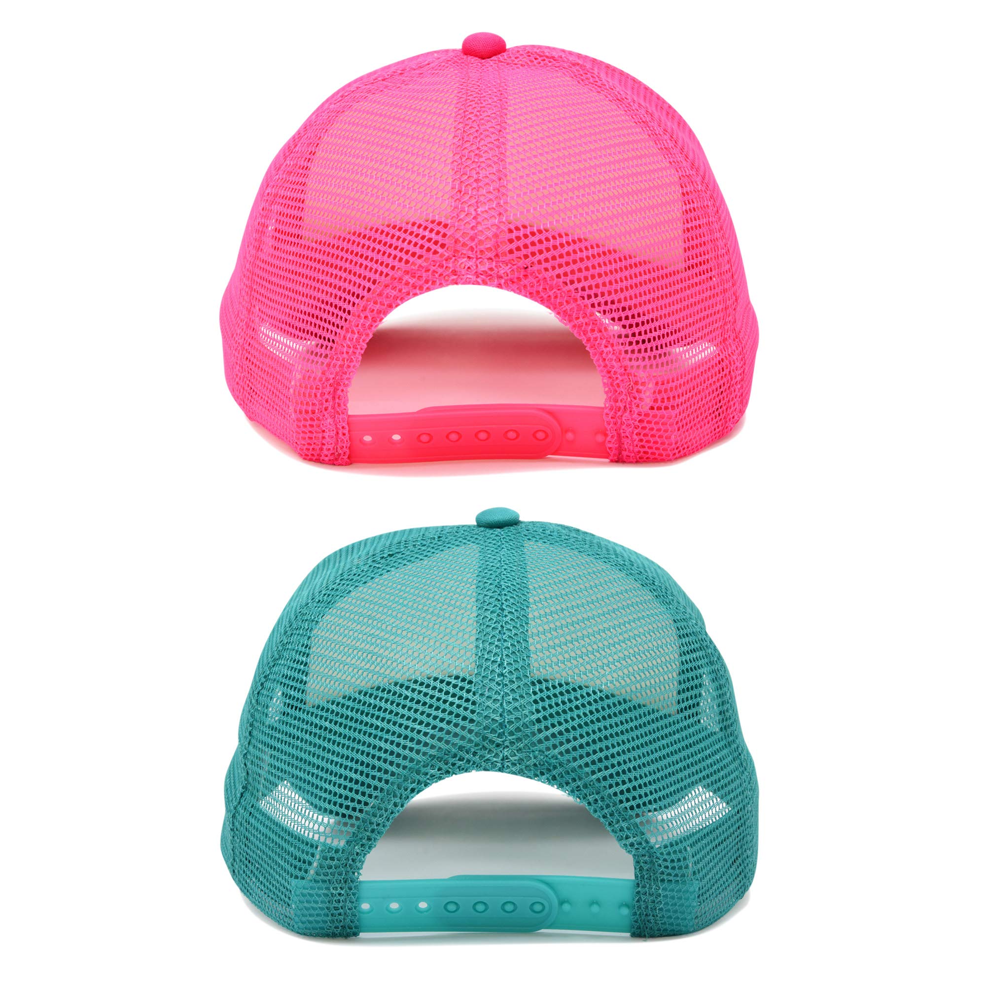 DALIX Two-Tone Blank Trucker Hats - 2 Pack (2 for 1 Deal) - Perfect for Custom Embroidery, Promotions & Outdoor Activities