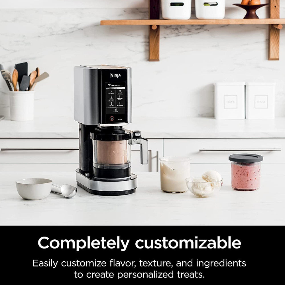 NINJA CREAMi NC301 Ice Cream Maker - Certified Refurbished with Home Essentials Warranty | Perfect for Homemade Gelato, Sorbet & Milkshakes