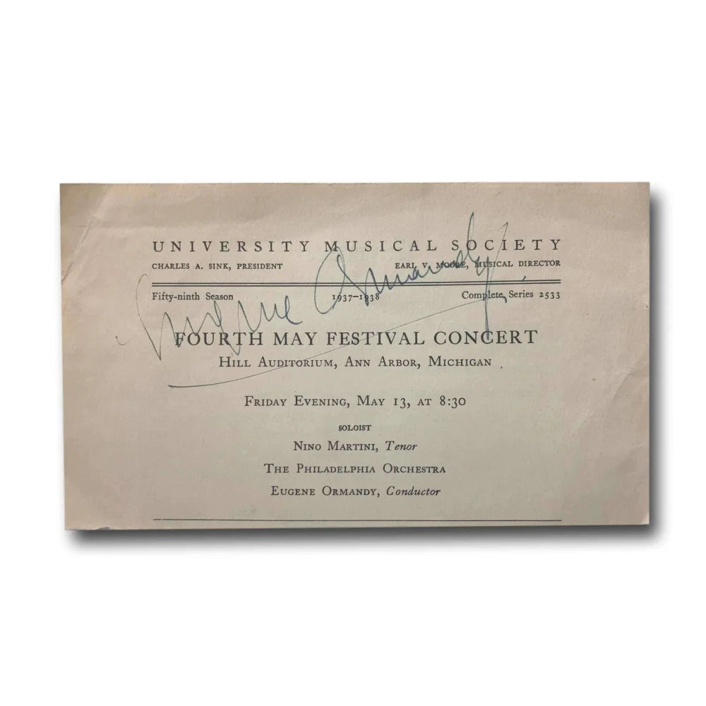 Eugene Ormandy Hand Signed Album Page Cut - Authentic JSA COA Autograph of Famous Conductor - Perfect for Music Memorabilia Collectors & Classical Enthusiasts