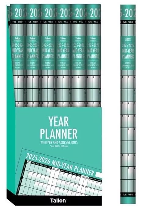 2025-2026 Large Academic Mid-Year Wall Planner Calendar - A1 Size (840x600mm) - Perfect for Classroom, Office & Home Organization