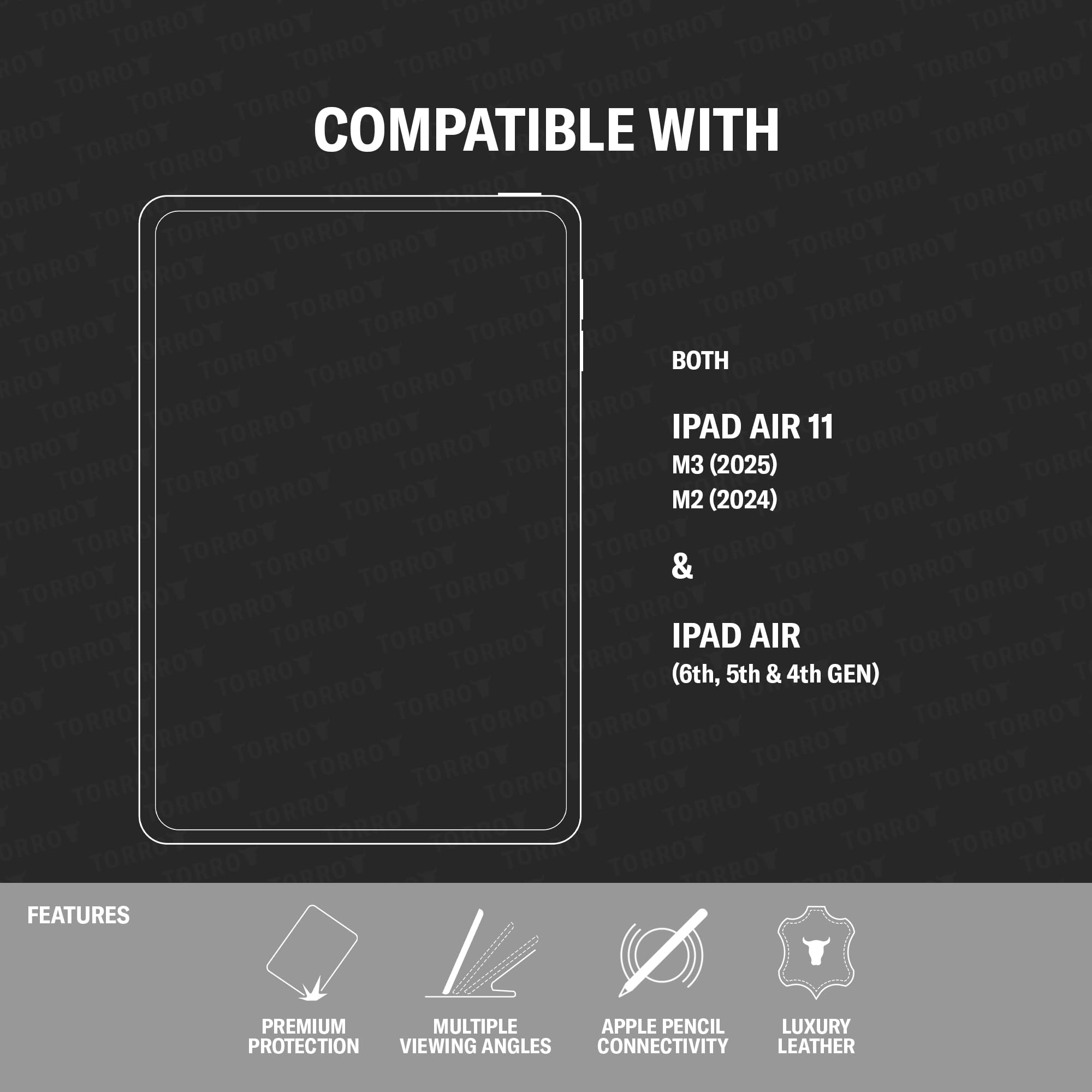Premium Genuine Leather iPad Air 11