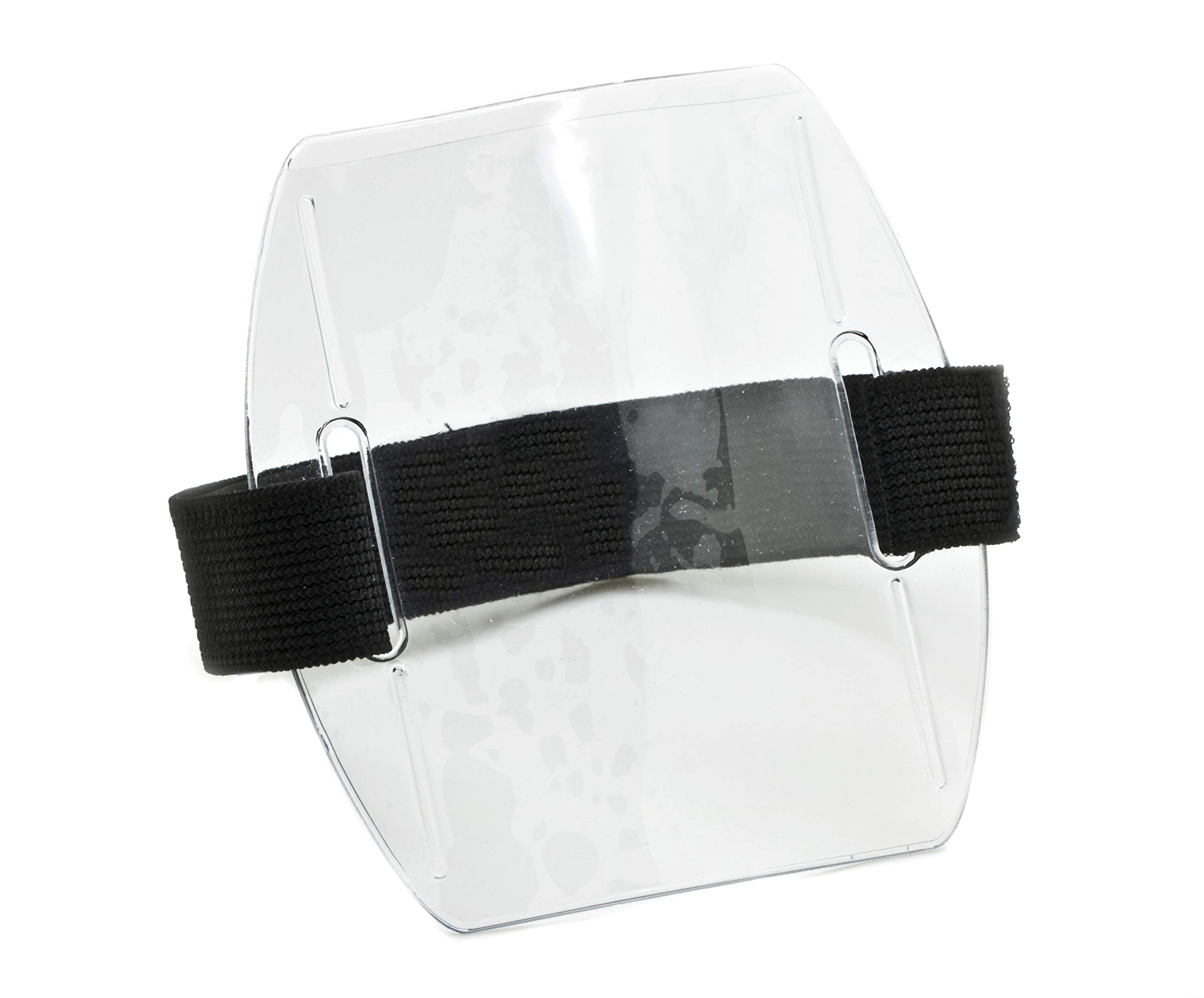 100pcs Black Adjustable Armband ID Badge Holders with Secure Strap - Perfect for Events, Conferences & Workplace Security by OnDepot.com