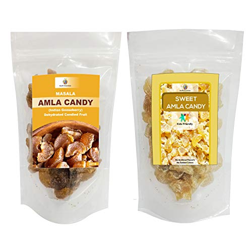 Organic Amla Candy Sweet & Spicy - No Sugar Added, Ayurvedic Dried Indian Gooseberry Snack, 250g - Perfect for Healthy Munching, Energy Boost & Digestive Health