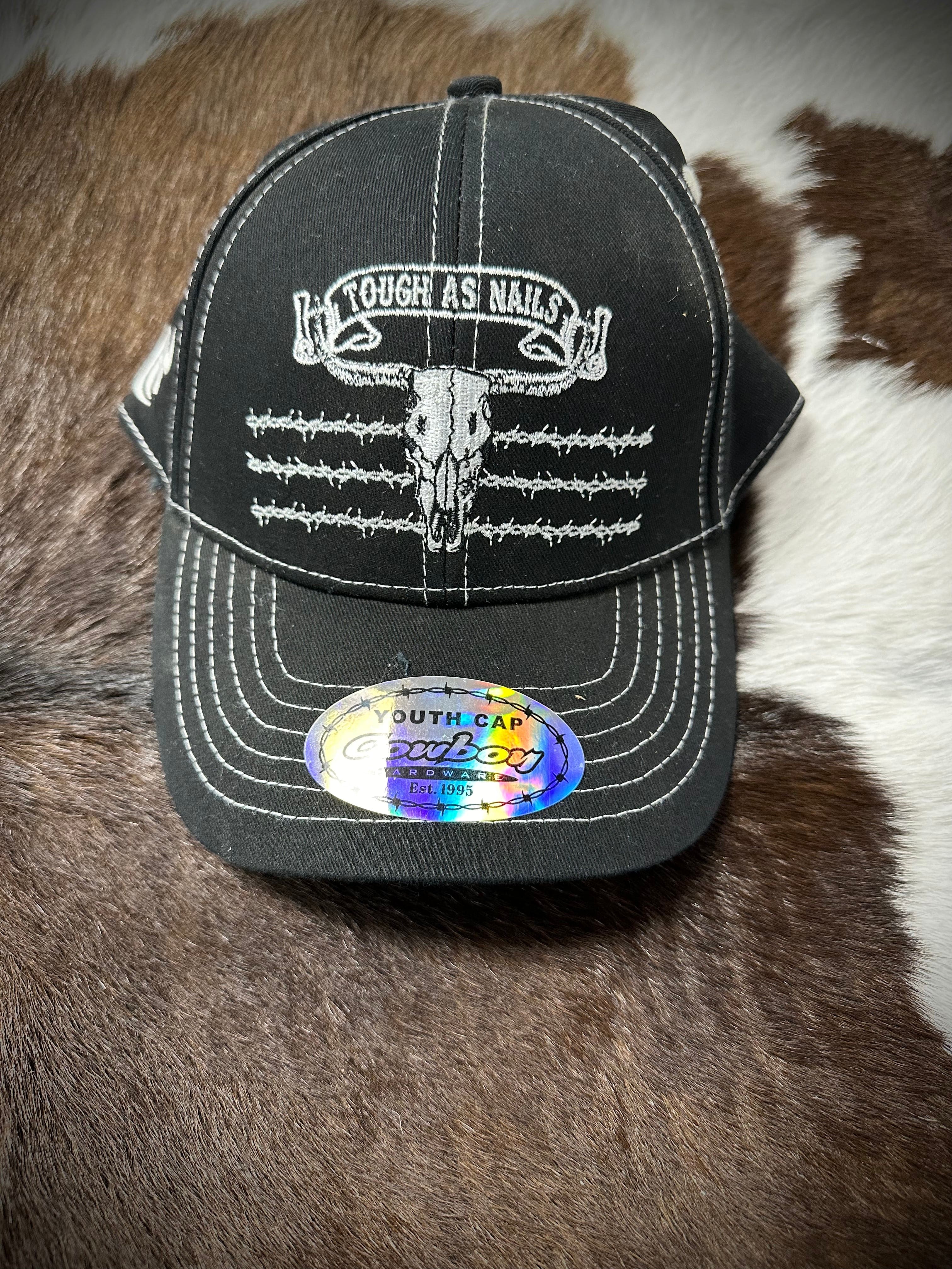 Youth 'Tough as Nails' Cowboy Hardware Ball Cap - Durable Western Hat for Outdoor Work, Rodeo & Ranch Activities