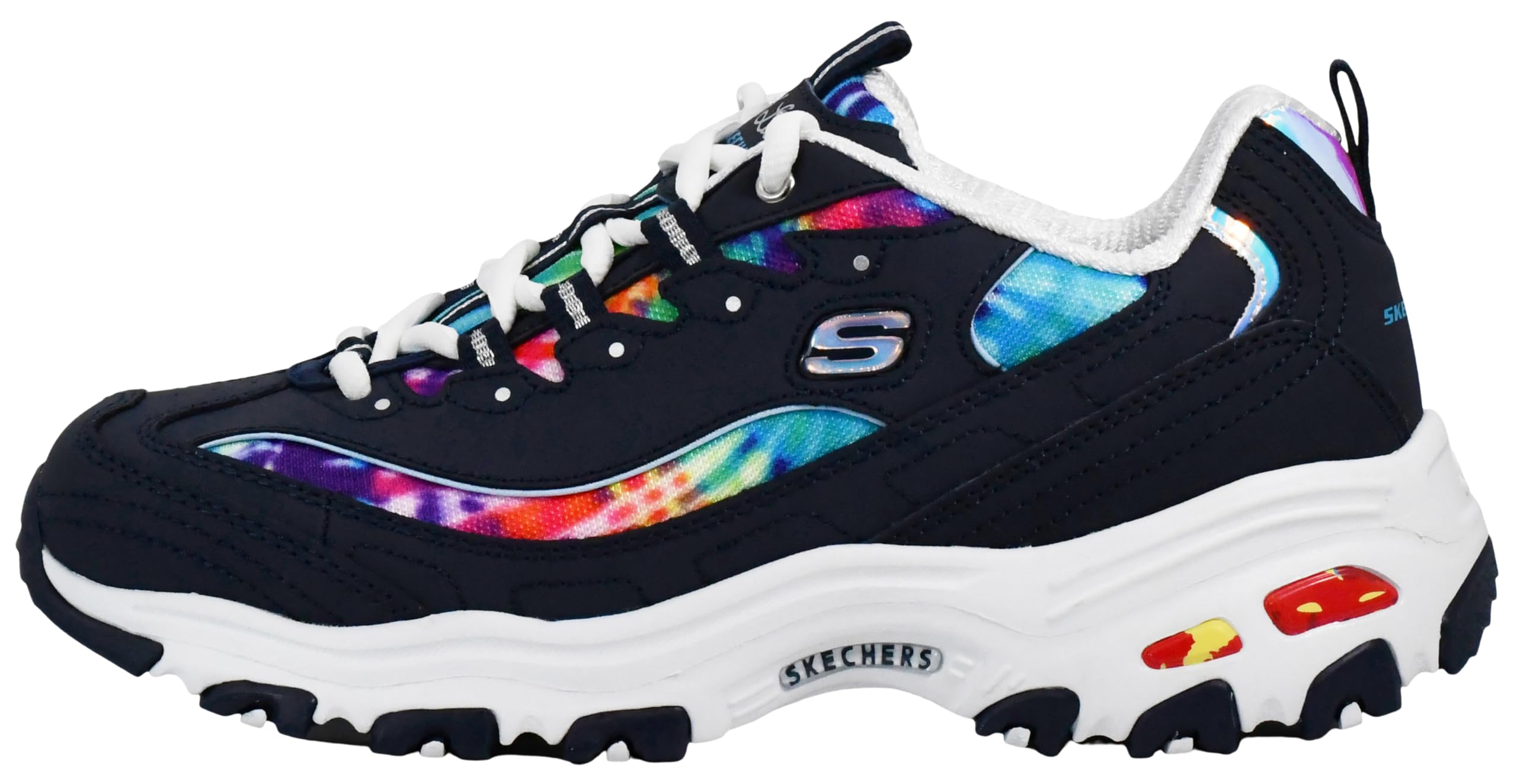 Skechers Women's D'Lites Summer Fiesta Sneakers - Lightweight Comfort Walking Shoes for Women, Fashion Athletic Casual Shoes with Memory Foam - Perfect for Walking, Travel & Everyday Wear