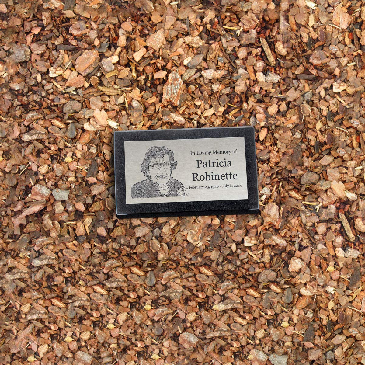 Premium Stainless Steel & Granite Memorial Headstone - Personalized Grave Markers for Loved Ones, Pets (Dogs, Cats) - 7
