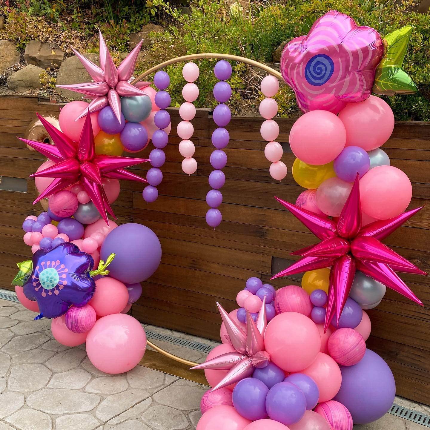 50 Pcs Hot Pink Foil Cone Star Balloons 26 Inch - 3D Starburst Mylar Balloons for Party Decorations, Christmas, Birthday, Wedding - Perfect for Photo Backdrops, Ceiling Decor & Event Centerpieces