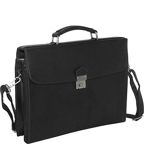 Premium Genuine Leather 4-Step Down Portfolio - Professional Business Document Organizer for Meetings, Interviews & Office Use