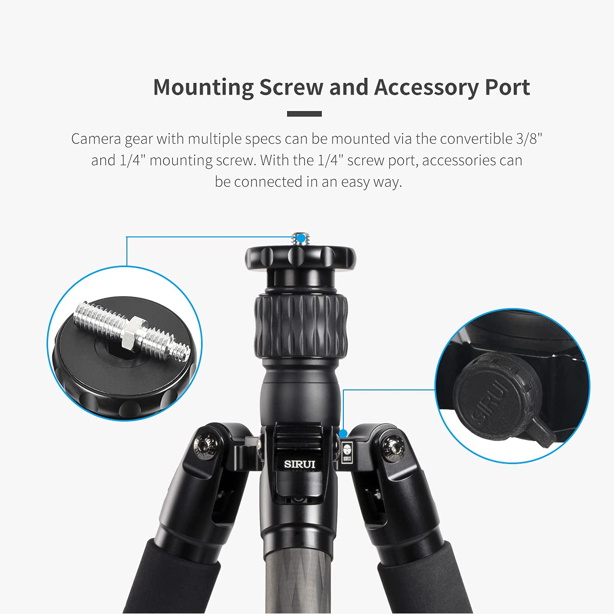 SIRUI Professional Heavy Duty Carbon Fiber Tripod 61