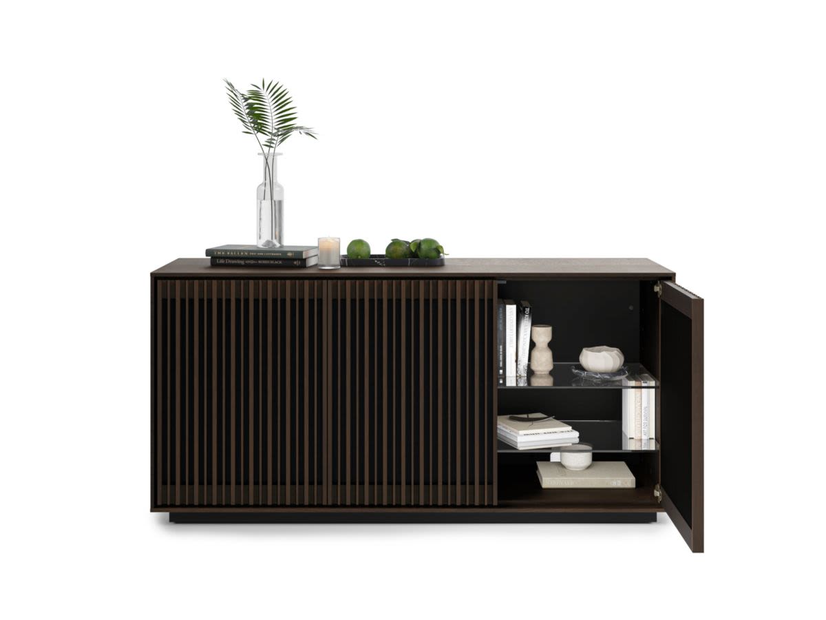 BDI Profile 8477 TV Stand with Storage - Modern Entertainment Center for Flat Screen TVs up to 65