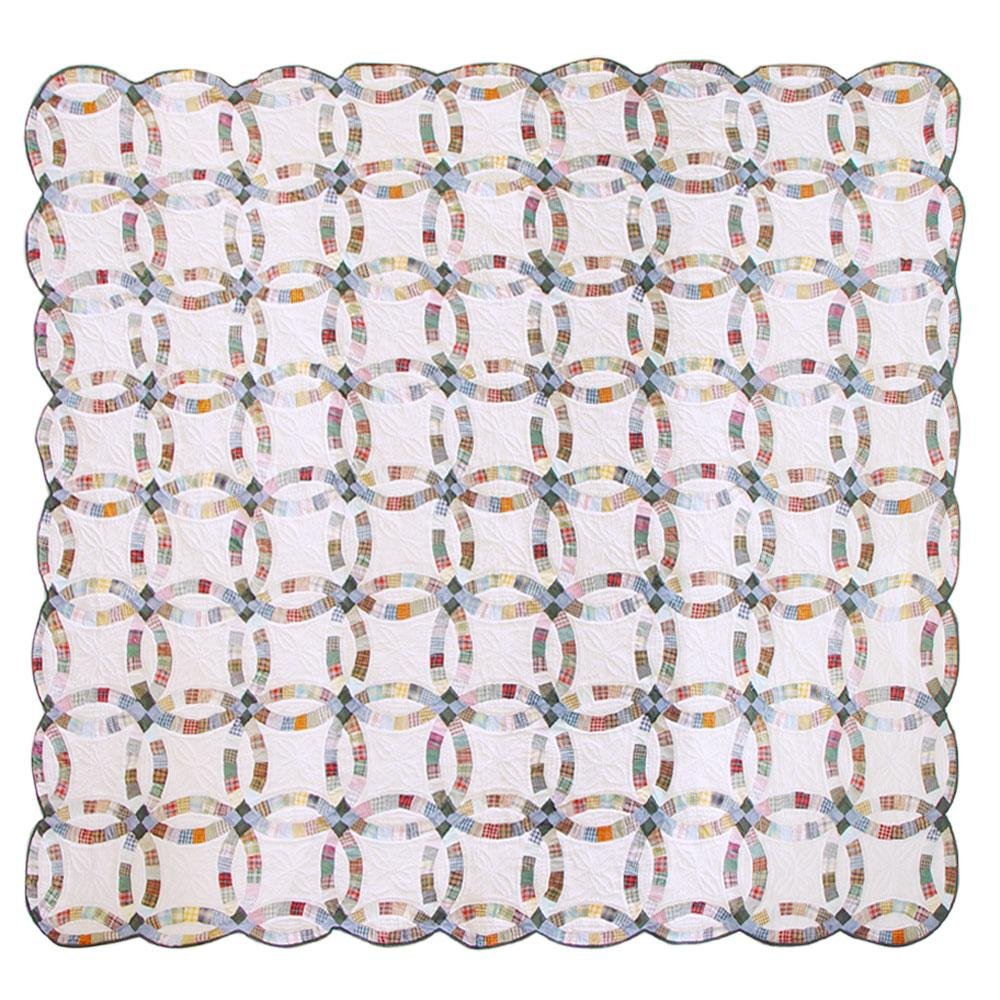 Patch Magic Country Wedding Ring Quilt - Twin Size 65