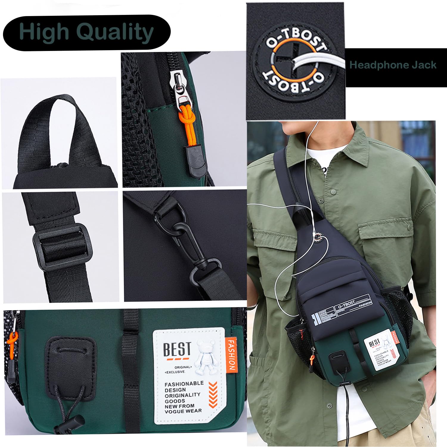 Waterproof Travel Backpack - Lightweight Sling Shoulder Bag for Hiking, Camping & Daily Commute | Durable & Weather-Resistant Outdoor Gear