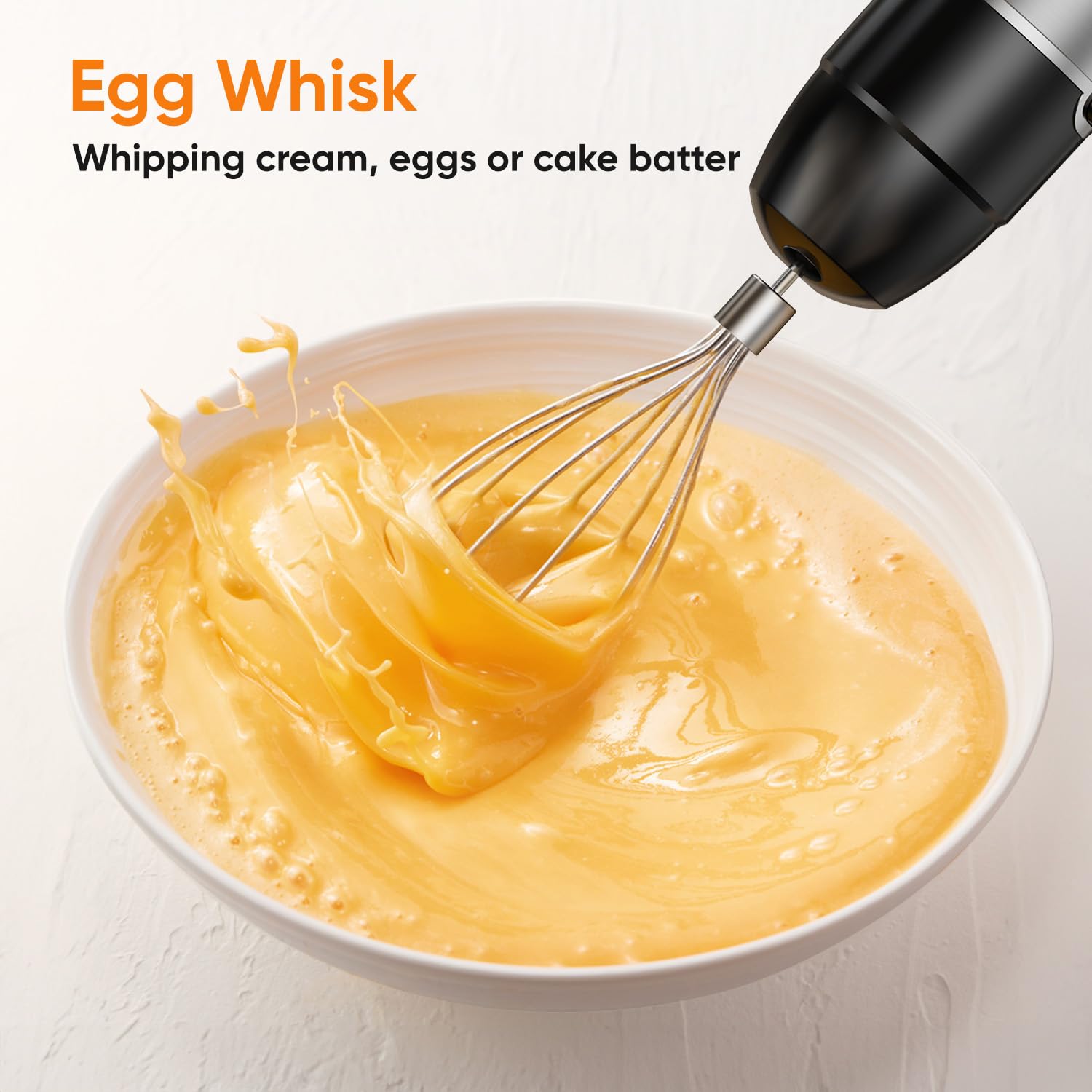 1100W Immersion Blender Handheld - 3-in-1 Corded Stick Blender with Whisk & Milk Frother Attachments, Variable Speed Trigger Control for Soup, Smoothie, Puree - Perfect for Kitchen, Baby Food & Professional Cooking