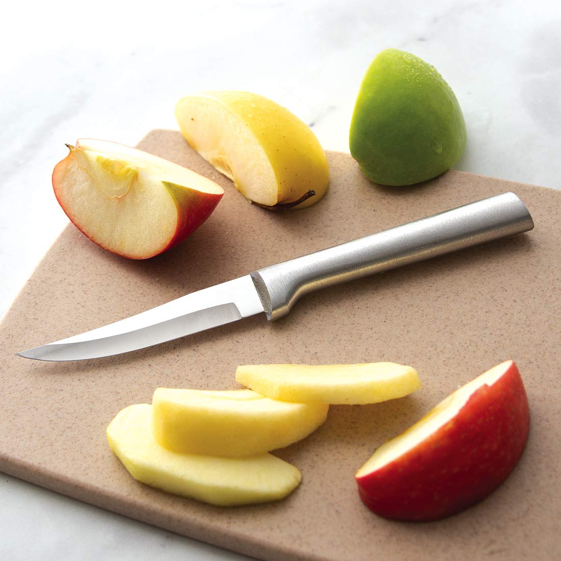 Premium Rada Cutlery Heavy Duty Paring Knife Set - 2 Pack Stainless Steel Kitchen Knives with Silver Ergonomic Handle - Perfect for Peeling, Slicing Fruits & Vegetables, Food Prep