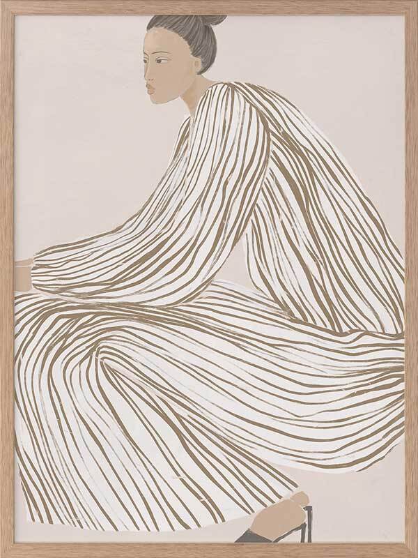 Delilah Dazzling Framed Wall Art Print - Elegant Home Decor for Living Room, Bedroom & Office