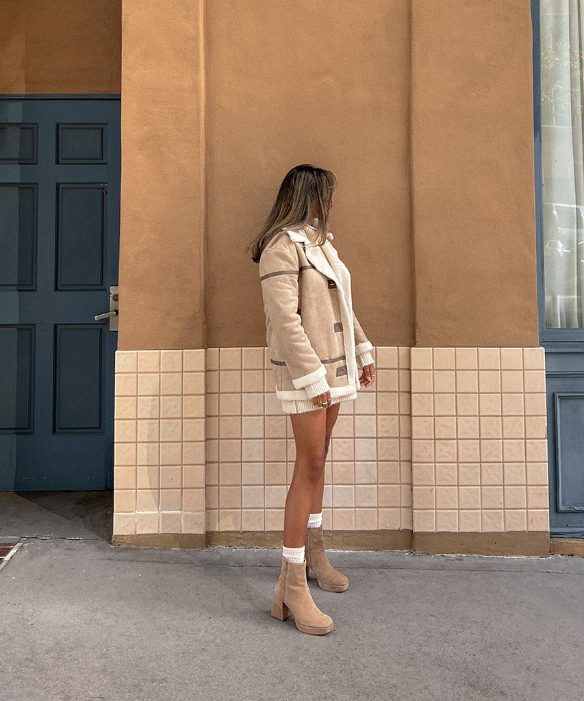 ULYSES BOOTS MUSHROOM SUEDE ANKLE BOOTS - Comfortable & Stylish Women's Suede Boots for Fall & Winter Fashion, Perfect for Casual Outfits, Office Wear and Date Nights