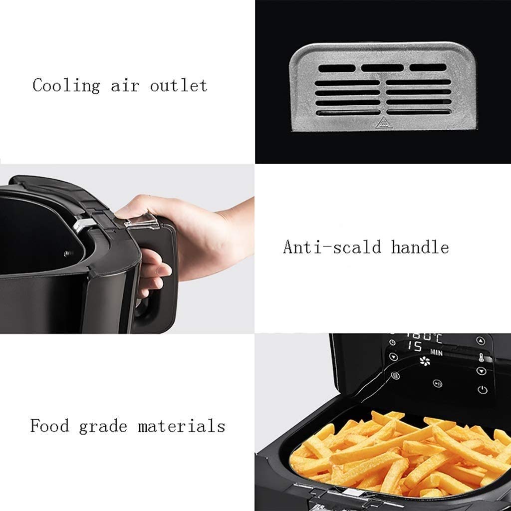Best Stainless Steel Air Fryer with Removable Basket - Healthy Oil-Free Cooking for Family Meals, Snacks & Quick Dinners