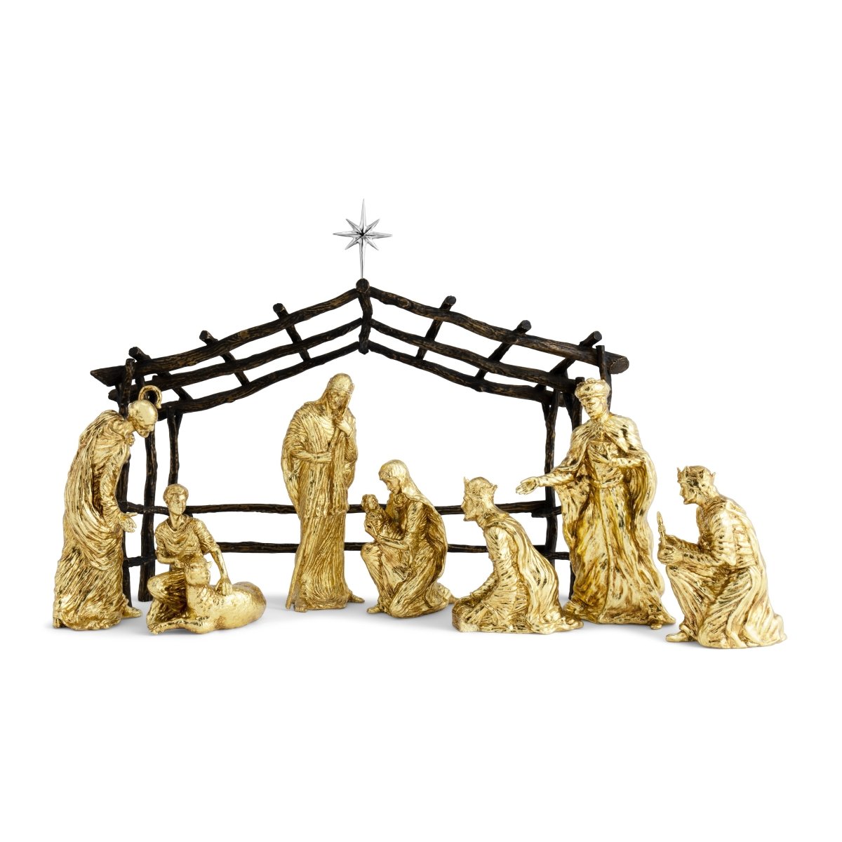 Nativity Gold - Premium Nativity Scene Set for Christmas Decorations | Perfect for Home, Church, and Holiday Displays
