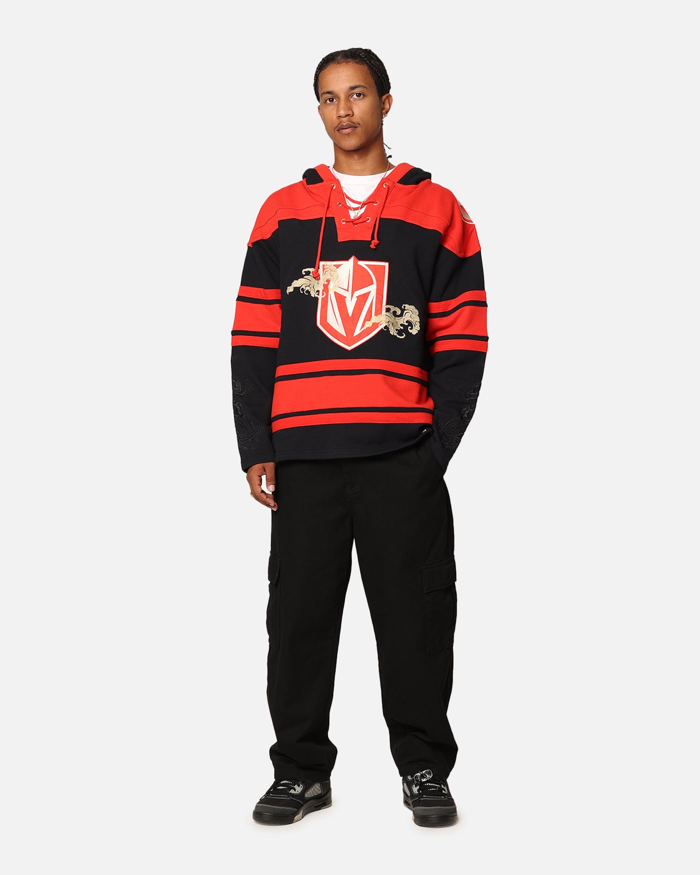 47 Brand Vegas Golden Knights 'Year Of The Dragon' Lacer Hoodie - Jet Black NHL Hockey Fan Apparel for Men & Women - Perfect for Game Day, Casual Wear & Sports Events