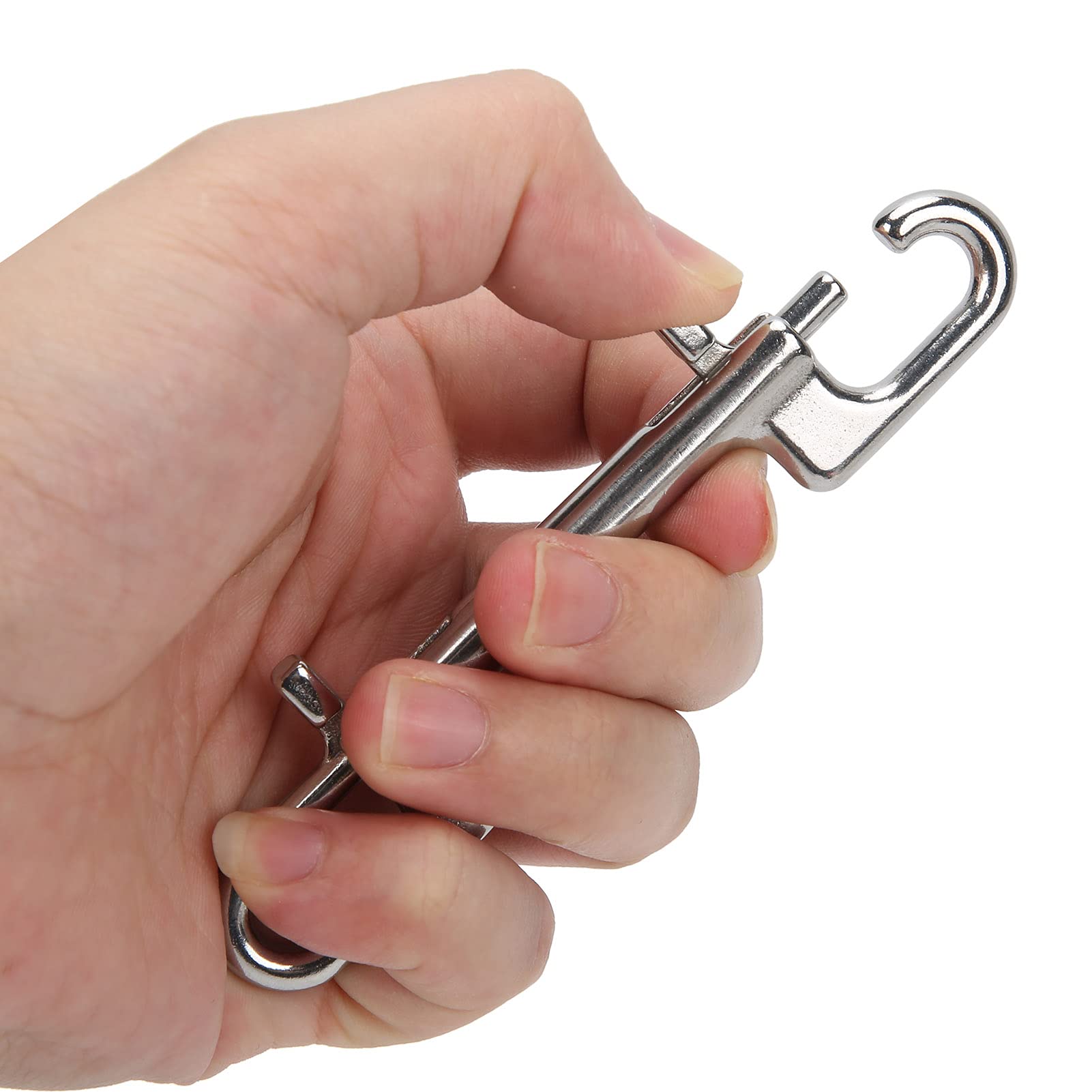 Alomejor Stainless Steel Diving Snap Hook - Double Ended Clip for Scuba & Water Sports