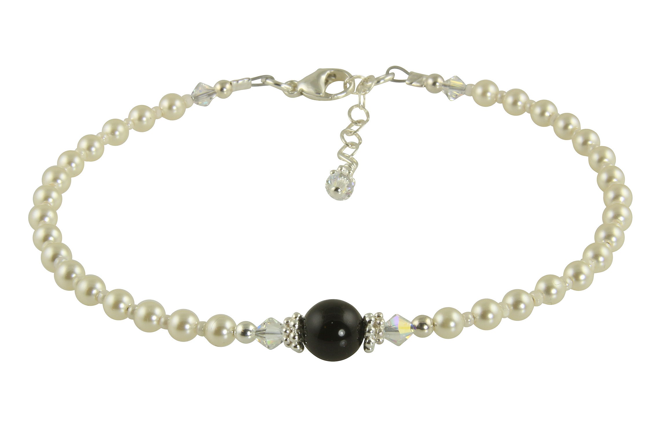 Elegant Black Pearl Beaded Anklet for Women - Stylish Foot Jewelry for Beach, Wedding & Summer Outfits