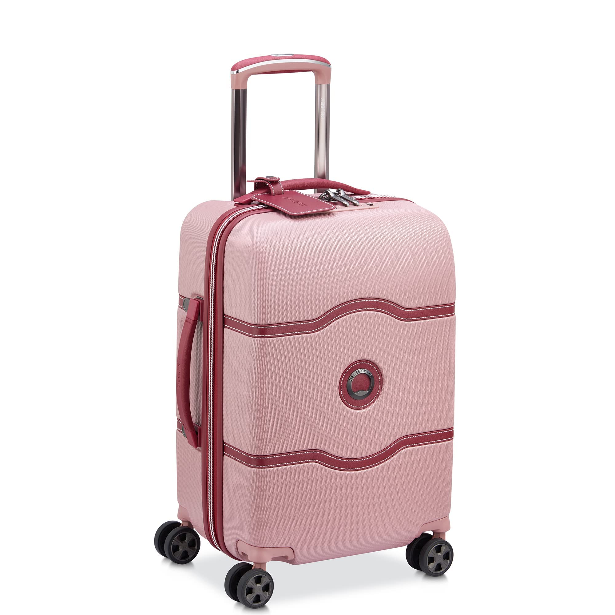 Delsey Paris Chatelet Air 2.0 Hardside Spinner Carry-On Luggage 19 Inch, Lightweight Pink Suitcase for Women & Men - Perfect for Air Travel, Business Trips & Weekend Getaways