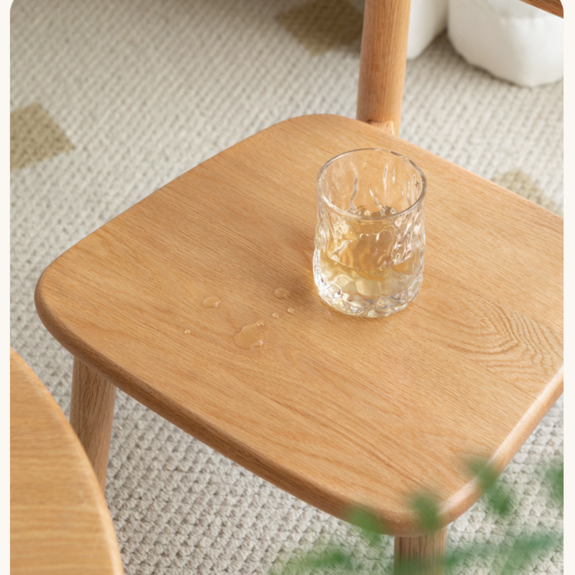Solid Oak Wood Small Chair for Kids & Toddlers - Sturdy & Safe Baby Chair for Dining, Reading, and Playroom Use
