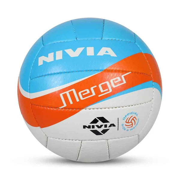 Nivia Merger Volleyball - Official Size & Weight for Indoor & Outdoor Games - Perfect for Beach, Court, and Training Sessions