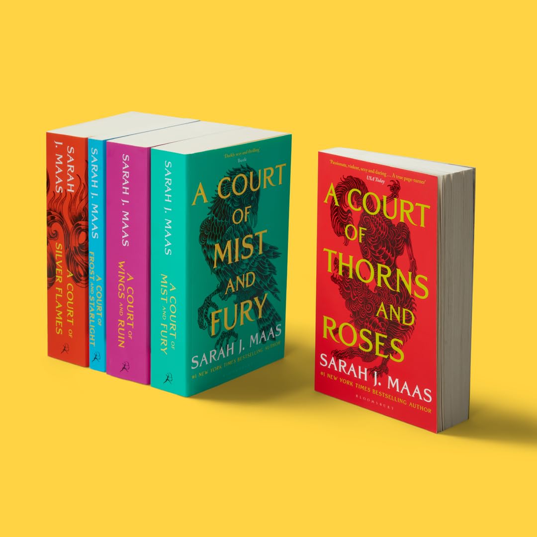 A Court of Thorns and Roses Paperback Box Set (5 Books) - Complete Fantasy Romance Series 1-5 by Sarah J. Maas | TikTok Viral Books for Adults | Perfect for Fantasy Lovers & Book Club Discussions