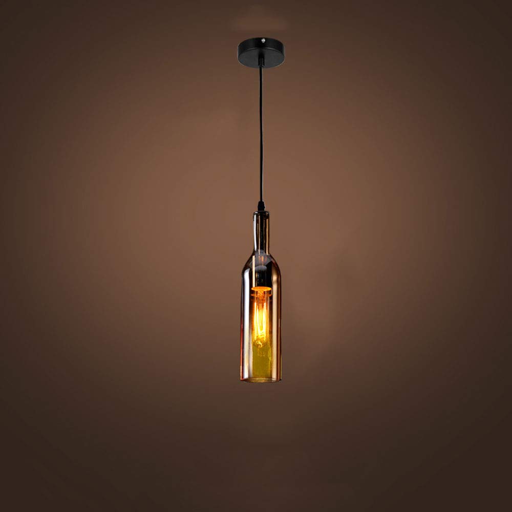Modern LED Chandelier Light - Adjustable Wine Bottle Glass Ceiling Pendant Lamp with Creative Beer Bottle Design for Bar, Restaurant & Home Decor | Durable Professional Material | Energy-Efficient Lighting Solution for Dining Rooms, Lounges & Commercial Spaces