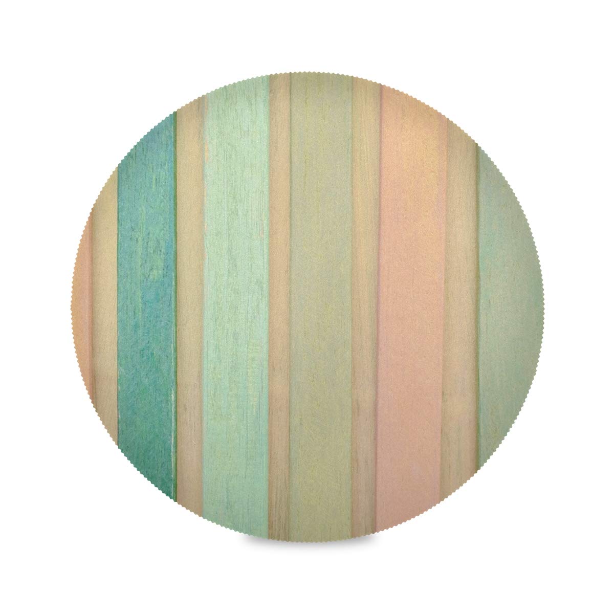 Round Wooden Texture Placemats for Dining Table - Set of 1, Non-Slip Kitchen Table Mats for Everyday Use, Dinner Parties & Home Decor