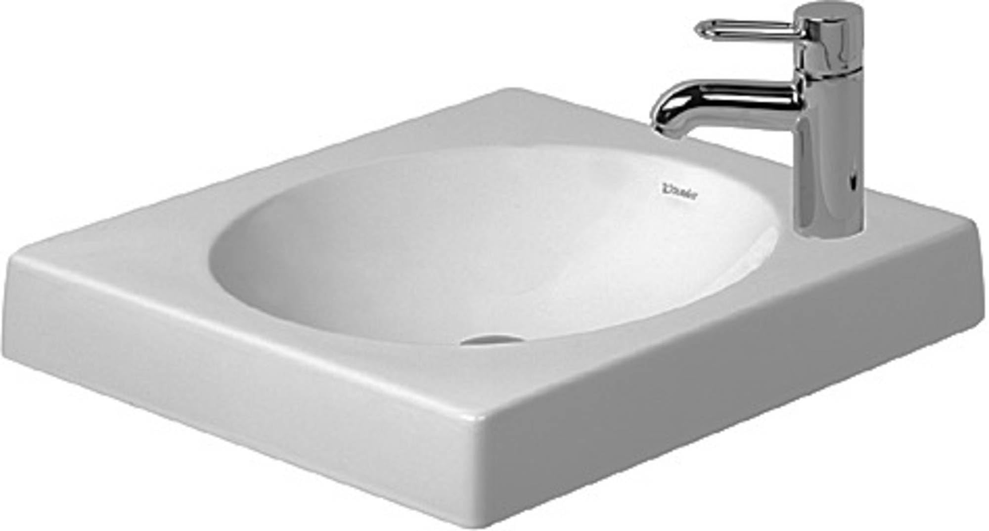 Duravit 0320500008 White Ceramic Bathroom Sink - Modern Vessel Basin for Vanity, Countertop & Powder Room Installation
