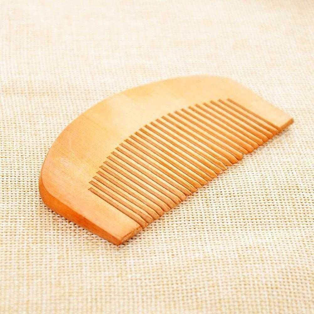 1 Pcs Natural Walnut Wood Comb - Thickened Soft Tooth Anti-Static Hair Comb for Men & Women - Gentle Scalp Massage, Beard Care & Hair Styling - Perfect for Daily Use, Travel & Salon Styling