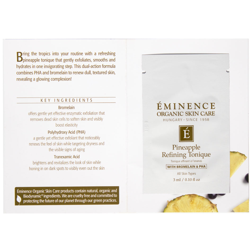 Eminence Organics Pineapple Refining Toner - Brightening & Exfoliating Facial Toner for Glowing Skin | Perfect for Daily Skincare Routine & Acne-Prone Skin