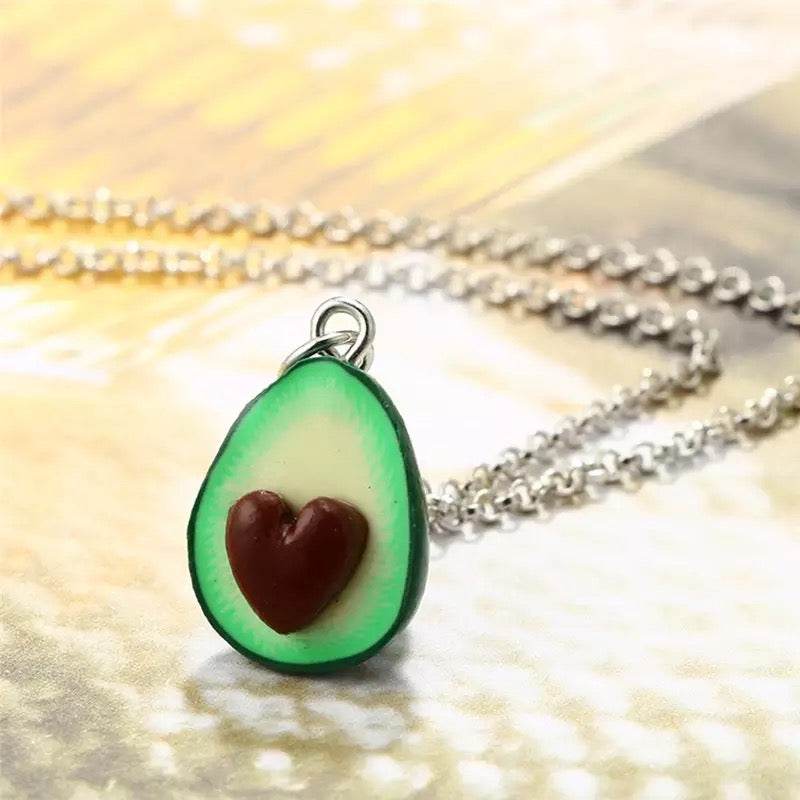 BFF Avocado Halves Necklace - Best Friend Matching Jewelry for Women - Cute Fruit Pendant Gift for Her - Perfect for Birthdays, Anniversaries & Everyday Wear