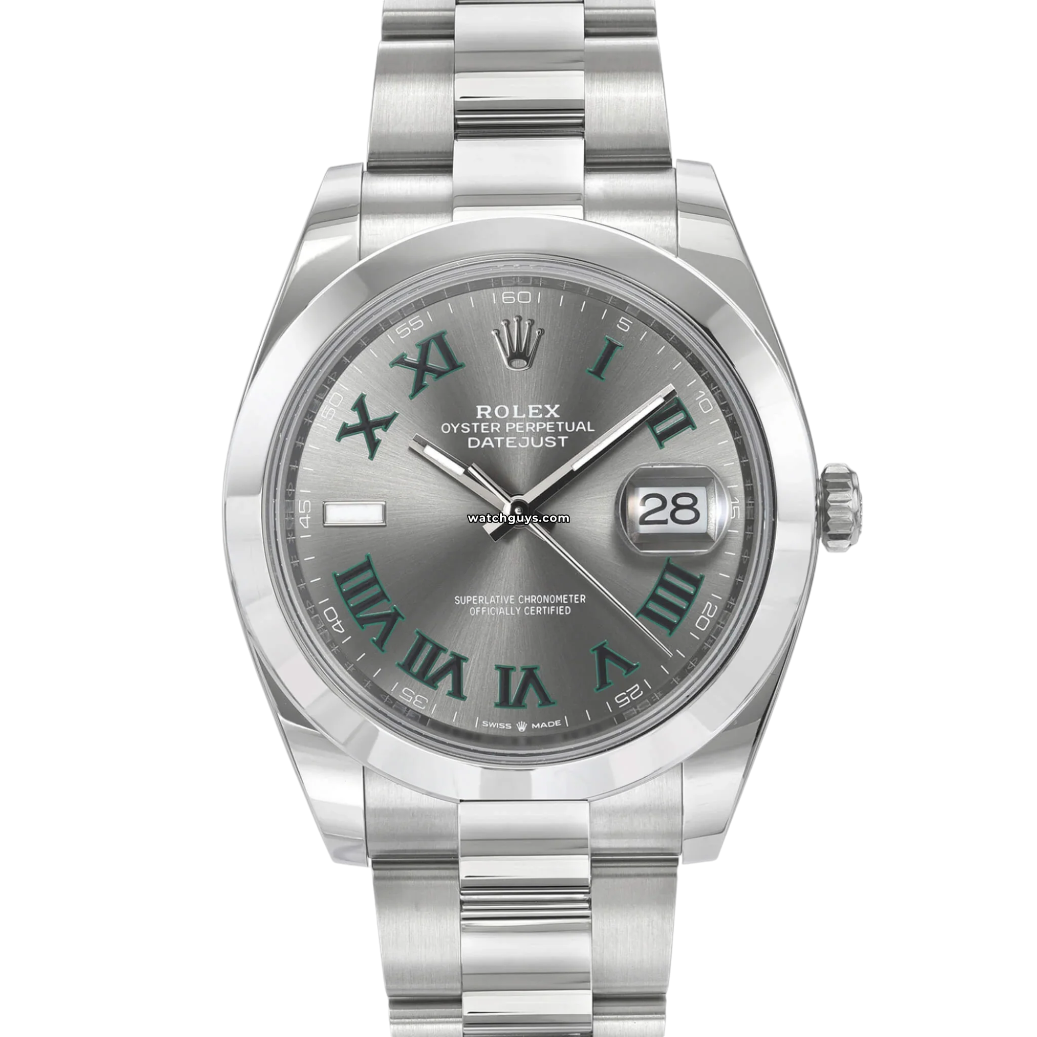 Rolex Datejust 126300 Wimbledon Stainless Steel Watch - Luxury Automatic Men's Timepiece for Business, Gifts & Special Occasions