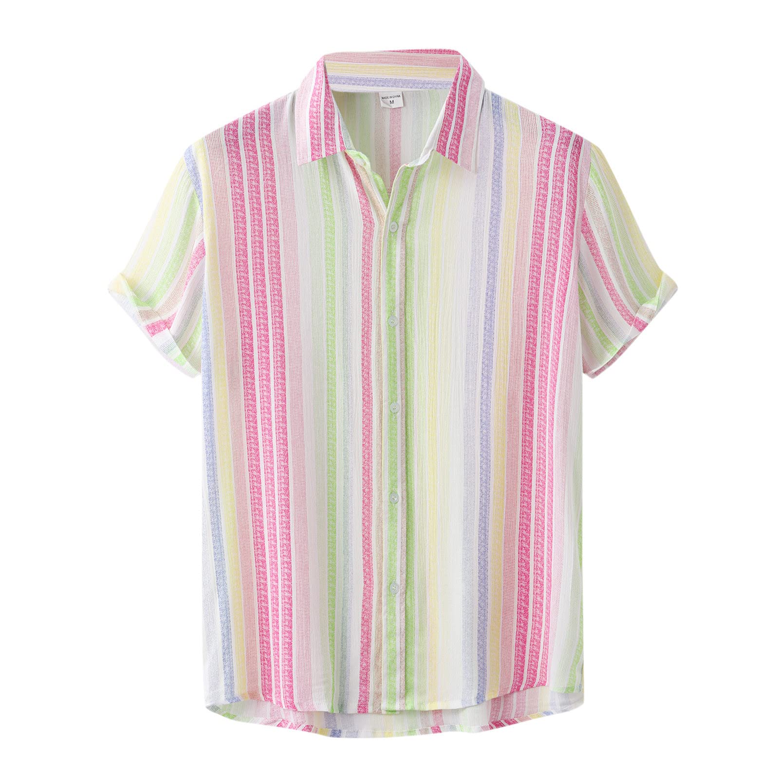 Xiloccer Men's Slim Fit Casual Button Up Shirt - Breathable Beach Shirt, Party Wear & Office Dress Shirt for Men | Perfect for Summer Outings, Vacations & Business Casual Events