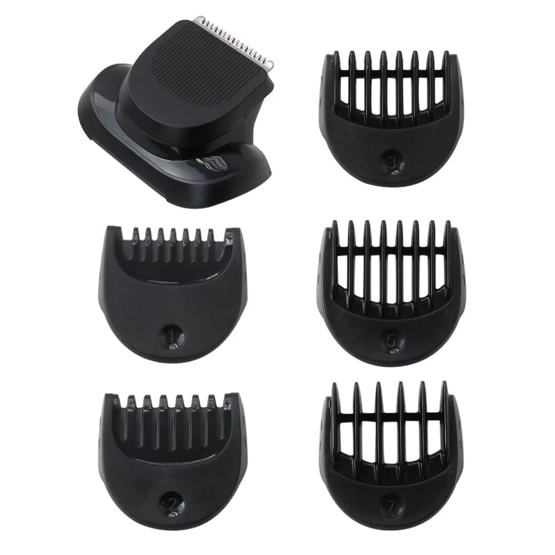 Braun Series 5 Replacement Shaver Head with 1/2/3/5/7mm Trimmer Combs - Compatible with 5018s, 5020s, 5035s & 5049cs Models - Perfect for Travel, Home & Office Grooming