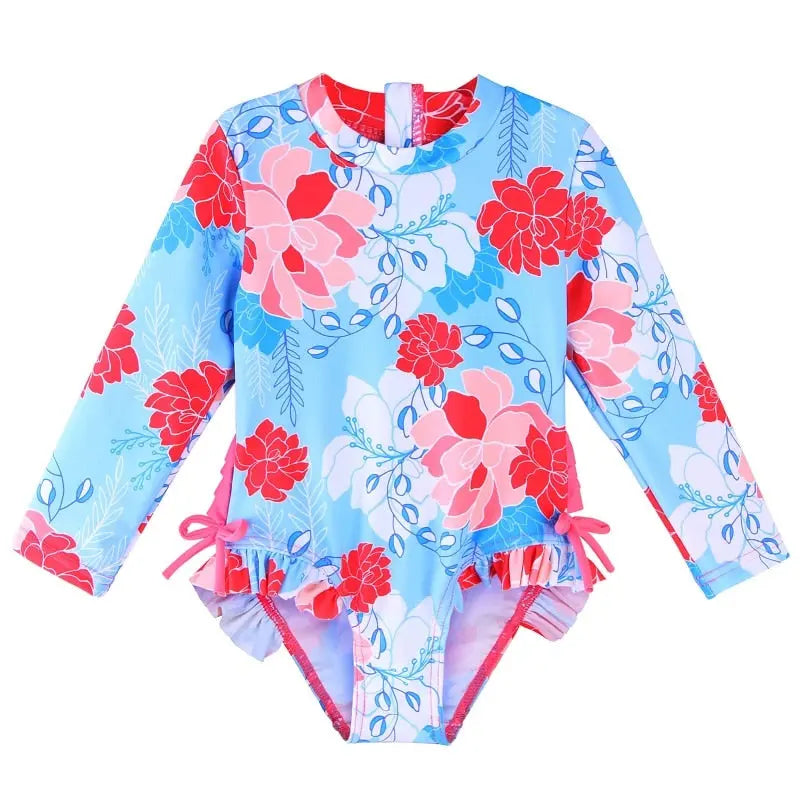 One Piece Girl Swimsuit for 0-6 Years Old | Cute Baby Swimwear for Toddlers & Kids - Perfect for Beach, Pool & Summer Water Play