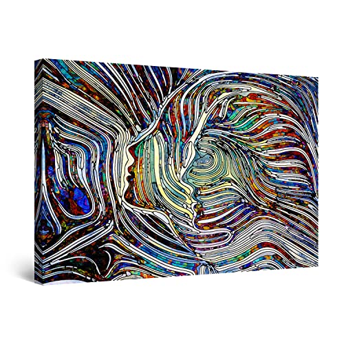 Blue Woman Face