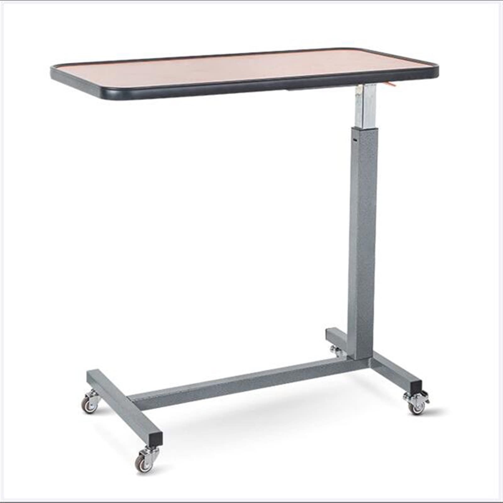 DDIOA Adjustable Height Overbed Table with Wheels - Mobile Laptop Desk for Home, Hospital, and Office Use