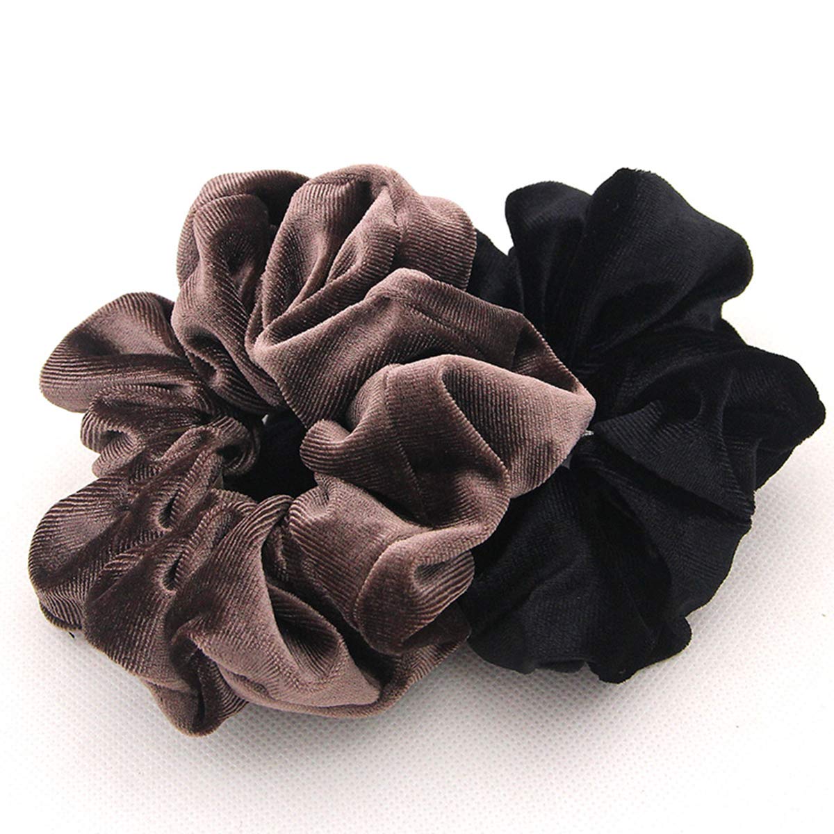 PLESIU 6 Pack Velvet Hair Scrunchies - Soft Elastic Hair Bands for Women & Girls - Perfect for Workouts, Yoga, and Everyday Hair Accessories