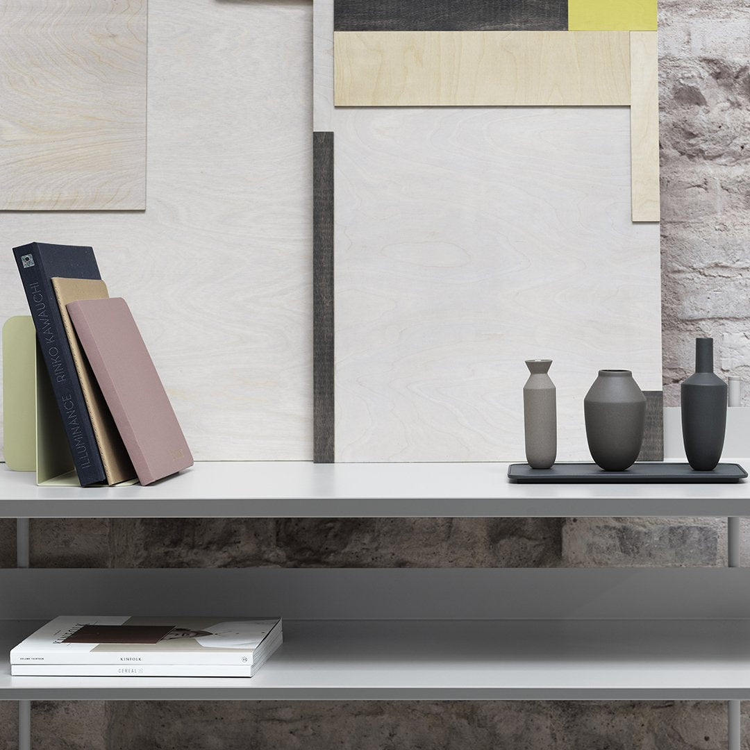 Muuto Compile Bookend by Cecilie Manz - Modern Scandinavian Book Holder for Home & Office Organization - Perfect for Bookshelves, Desks, and Living Room Decor