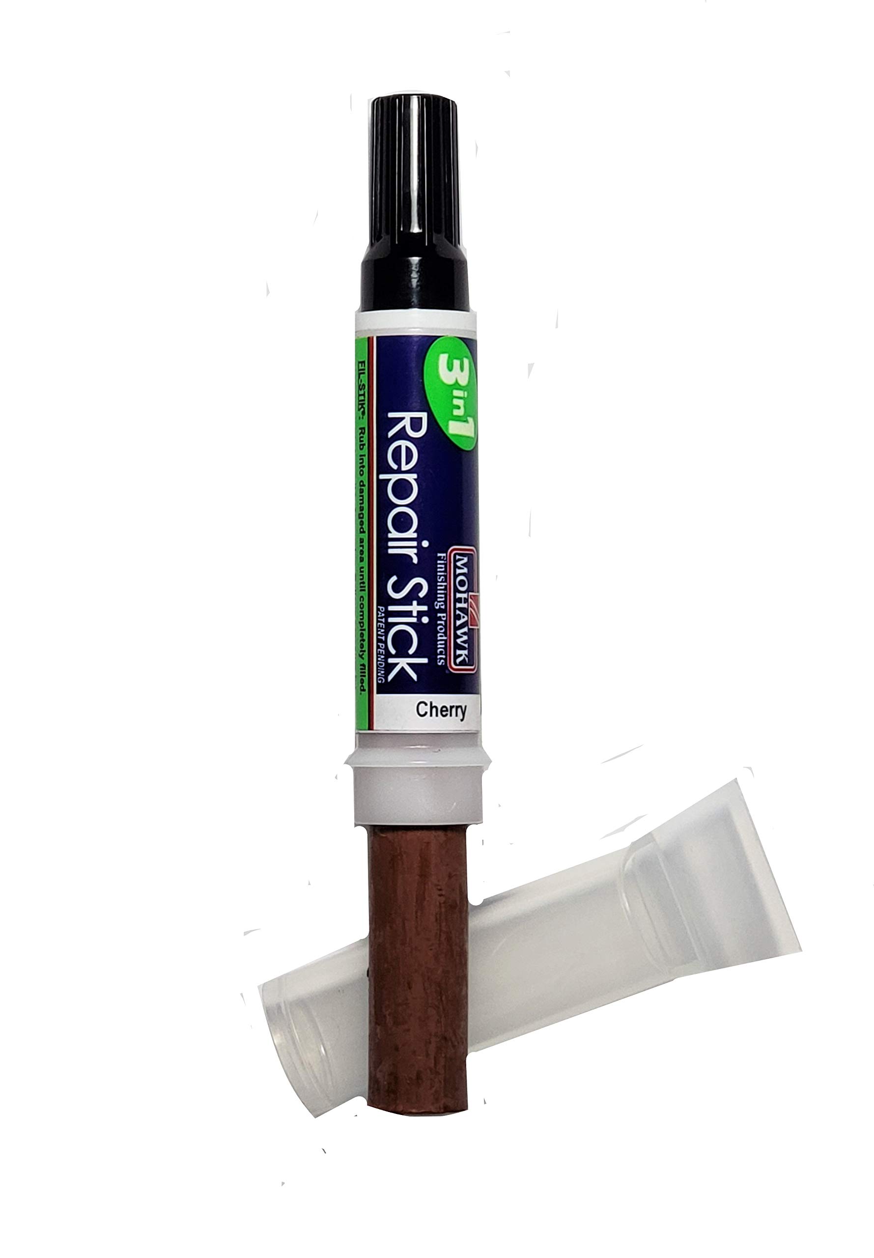 Mohawk Finishing Products 3-in-1 Wood Repair Stick - Cherry Color for Furniture Scratches, Dents & Nicks - Perfect for Home, Office & DIY Woodworking Projects