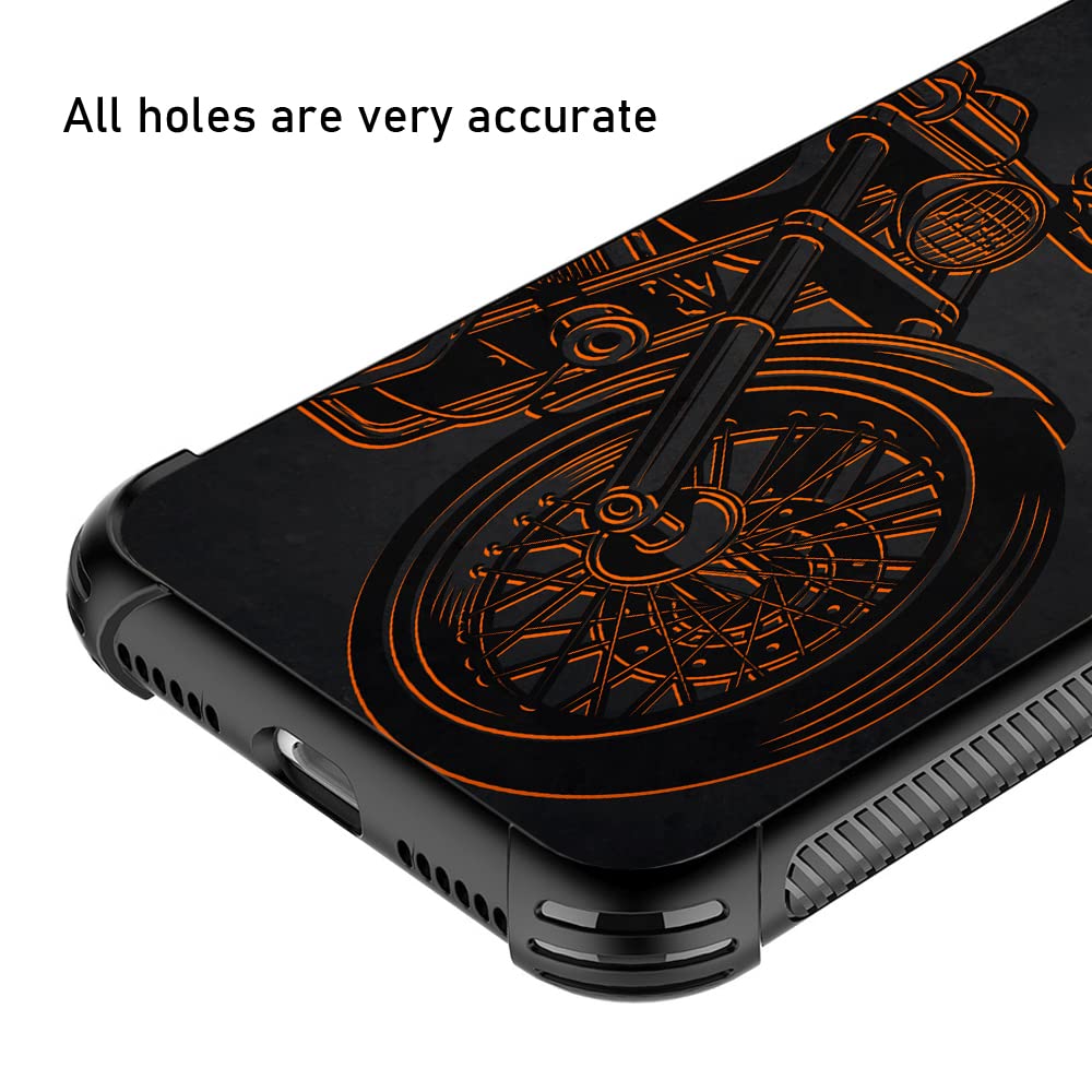 Premium Motorcycle Phone Case for iPhone 12 Pro Max - Soft TPU Anti-Slip Cover with 4-Corner Protection for Men & Women | Perfect for Biking, Outdoor Adventures & Daily Use