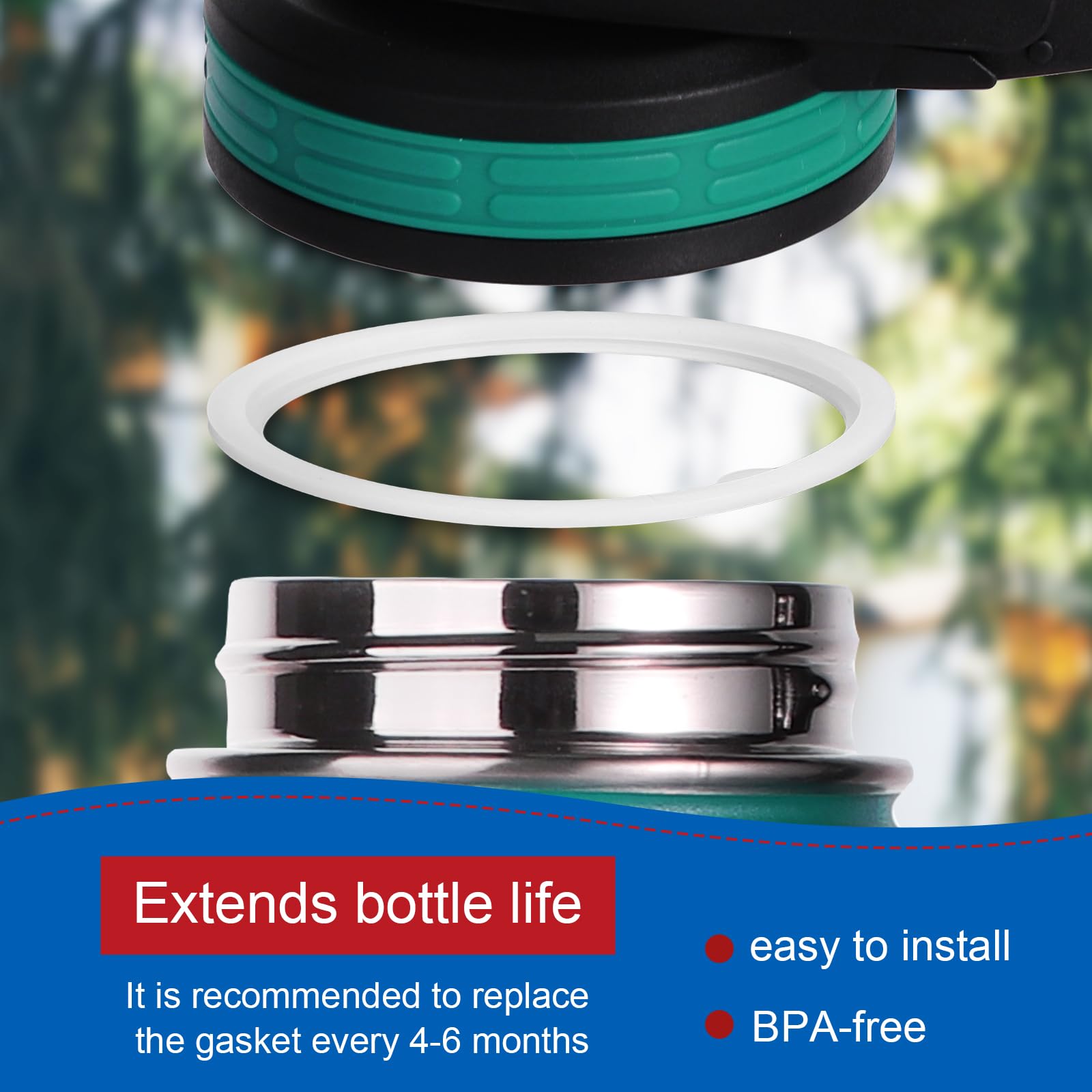 26pcs Thermoflask Water Bottle Lid Replacement Set for 24/32/40/64oz - Silicone Sealing Rings & Gaskets for Straw Lid, Chug Lid & Spout - Perfect for Outdoor, Gym, Travel & Daily Hydration